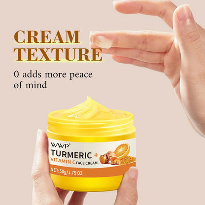 Creme Facial Açafrão Vitamina C 50g - Clareador Anti-Manchas Hidratante