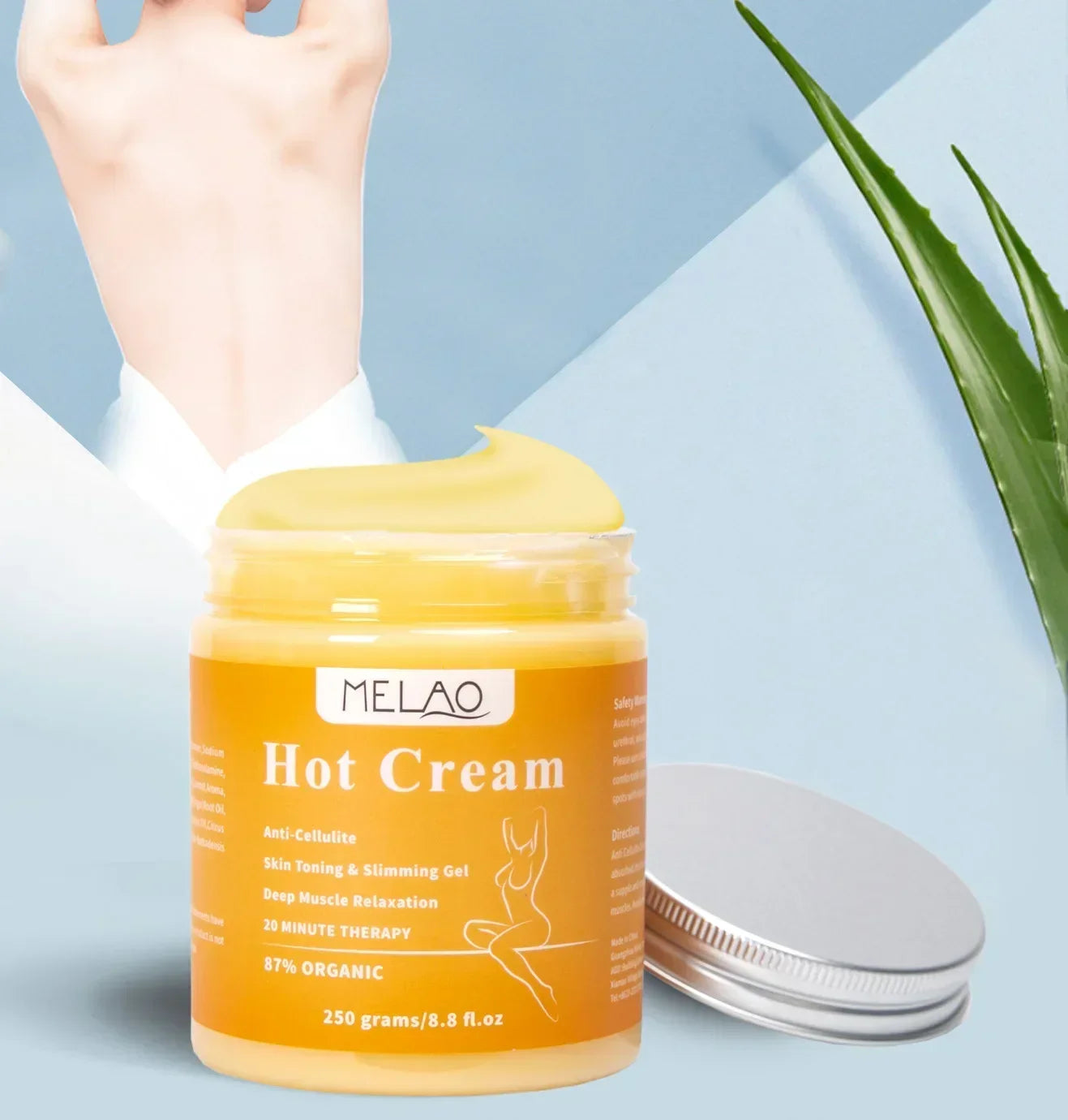 Creme Termogénico Melao 250g - Anti-Celulite Queimador de Gordura para Perda de Peso