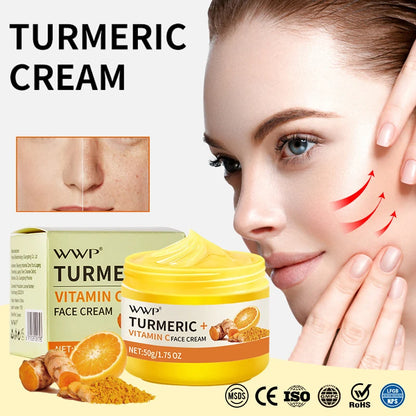 Creme Facial Açafrão Vitamina C 50g - Clareador Anti-Manchas Hidratante
