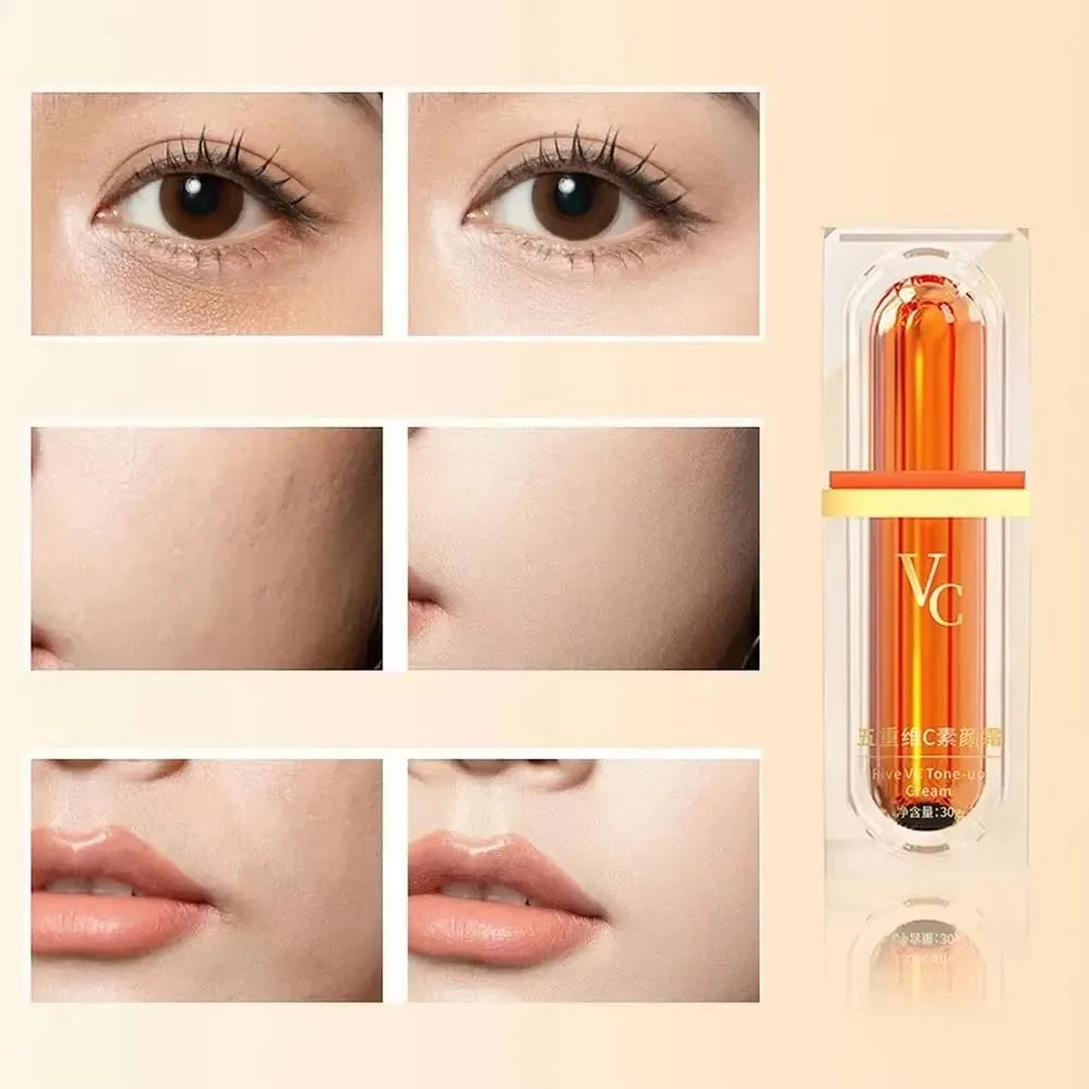 Creme Facial Vitamina C Branqueador - Fórmula 5 VC Anti-Idade Iluminador 30g