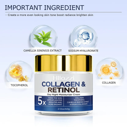 Hllozzi 60g collagen retinol cream delicate skin hydration moisturizing brighten skin tone