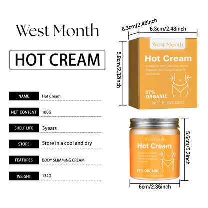 Creme Corporal Firmador West&Month 100g - Elasticidade, Hidratação e Iluminação da Pele