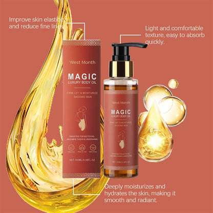 Óleo Corporal Mágico Feminino Ms.Dear 100ml - Hidratação Profunda para Abdómen e Coxas