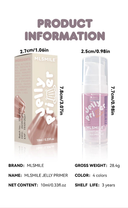 Hydration Boost Primer - Lightweight, Oil-Free, Matte Finish, Transparent Gel For All Skin Types, Natural Look Foundation Cream