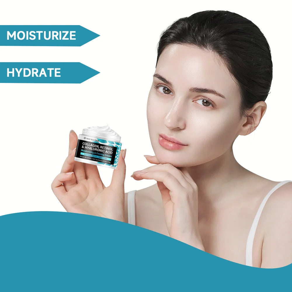 Creme Facial Retinol Colagénio 40g - Hidratante Nutritivo Pele Seca Rugosa Anti-Idade