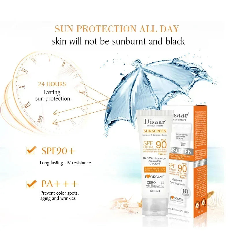 Protetor Solar Facial e Corporal SPF 90 - Anti-Idade Hidratante Clareador