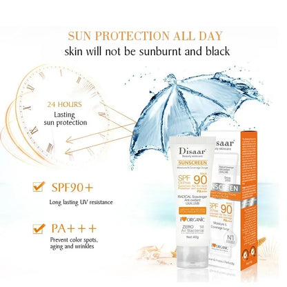 Protetor Solar Facial e Corporal SPF 90 - Anti-Idade Hidratante Clareador