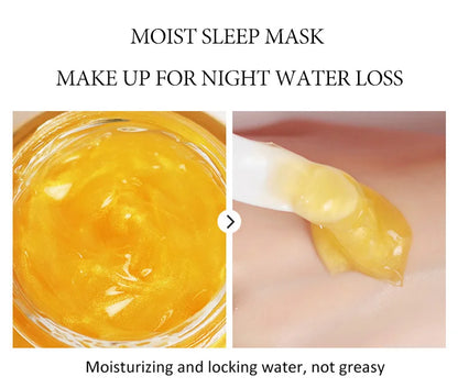 Creme Facial Ouro 24K 120g - Máscara Noturna Colagénio Hidratante