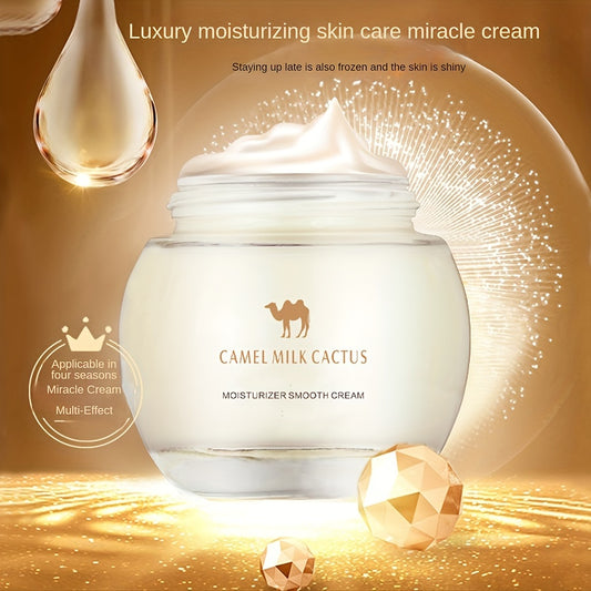 Hidratante Luxuoso Leite de Camelo e Cacto - Creme Milagroso com Niacinamida e Vitamina E