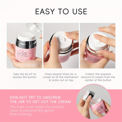 Creme Corretor Manchas Sakura 50ml - Vitamina C, E e Arbutina Anti-Idade Hipoalergénico